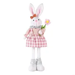Conejo de Pascua decorativo con patas largas ajustables