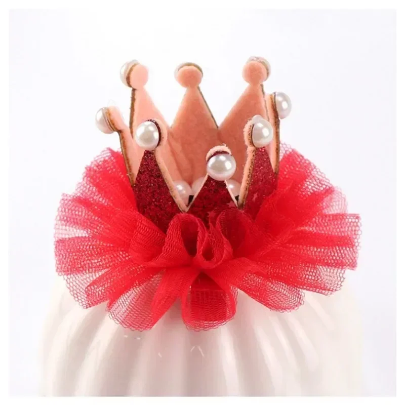 Pinzas de pelo princesa con corona brillante y pedrería para bebé niña - imagen 4
