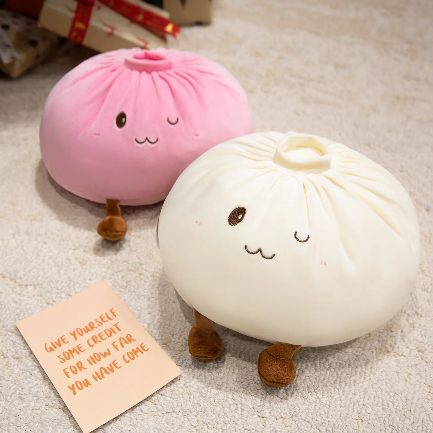 Peluche dumpling antiestrés acolchado, almohada de abrazo suave - imagen 3