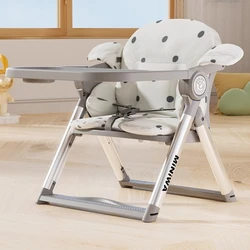 Sillita de bebé plegable portátil con bandeja grande en aluminio