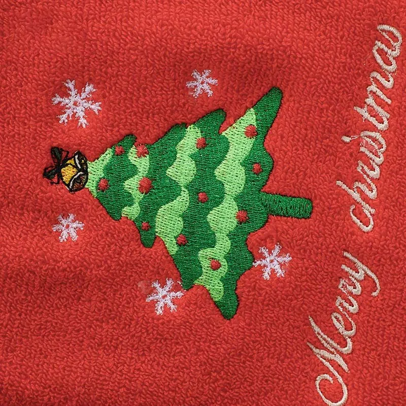 Toallas infantiles de Navidad de algodón con bordado decorativo - imagen 4