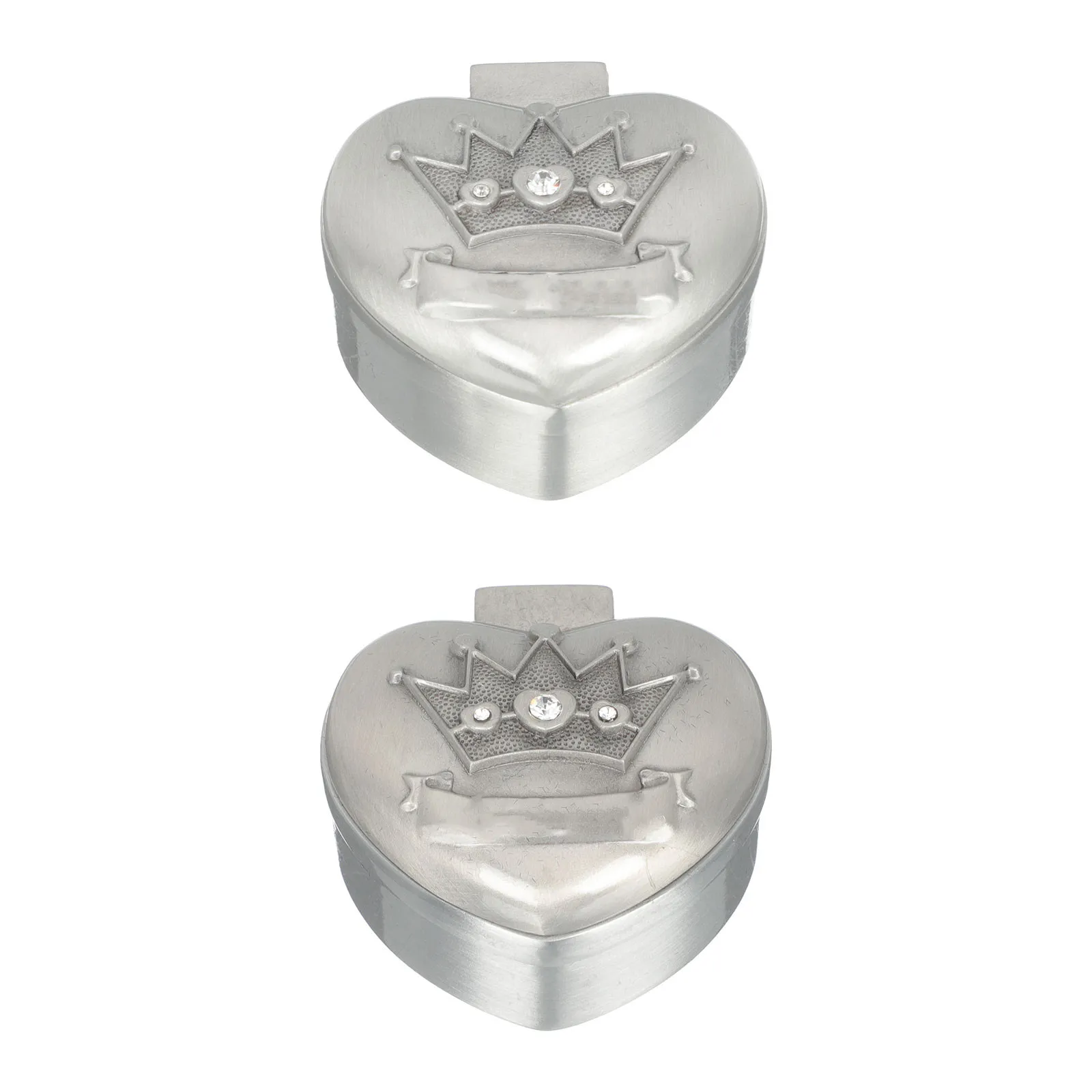 Caja para dientes de leche de aleación con corona y corazón bordes lisos - imagen 4
