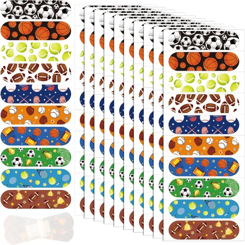 Tiritas de fútbol con diseños de dibujos animados para niños