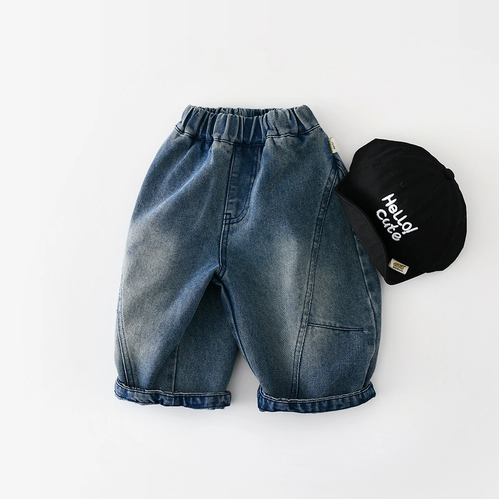 Pantalones vaqueros de bebé con pernera ancha azul - imagen 2