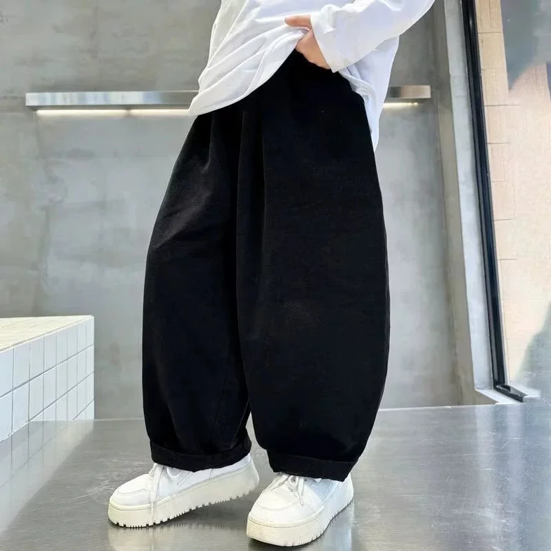 Pantalones de chándal holgados con bolsillos para niños