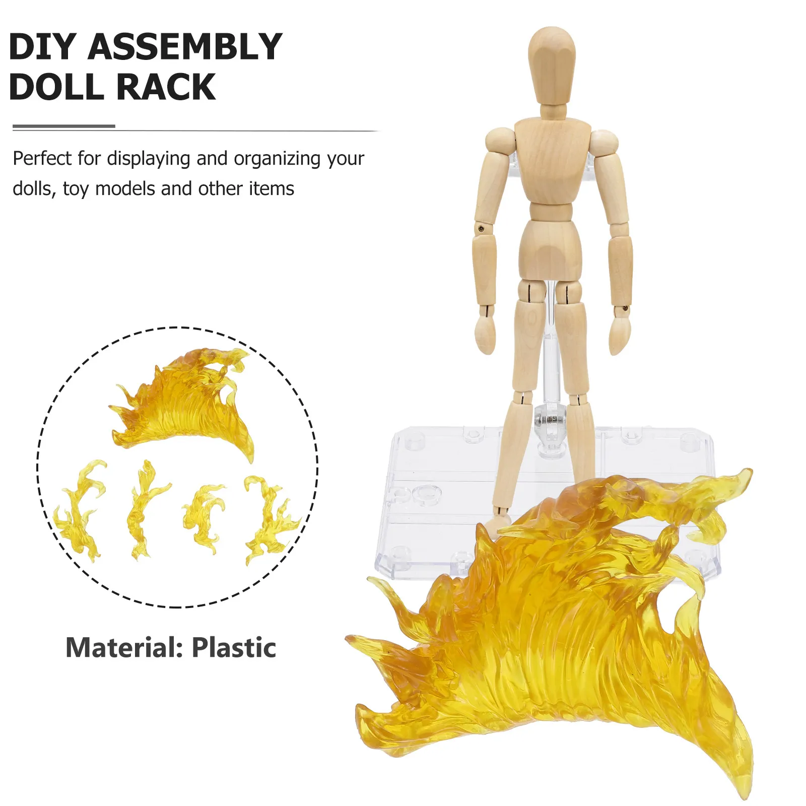 Soporte para figuras de acción efecto llama con base plana - imagen 3