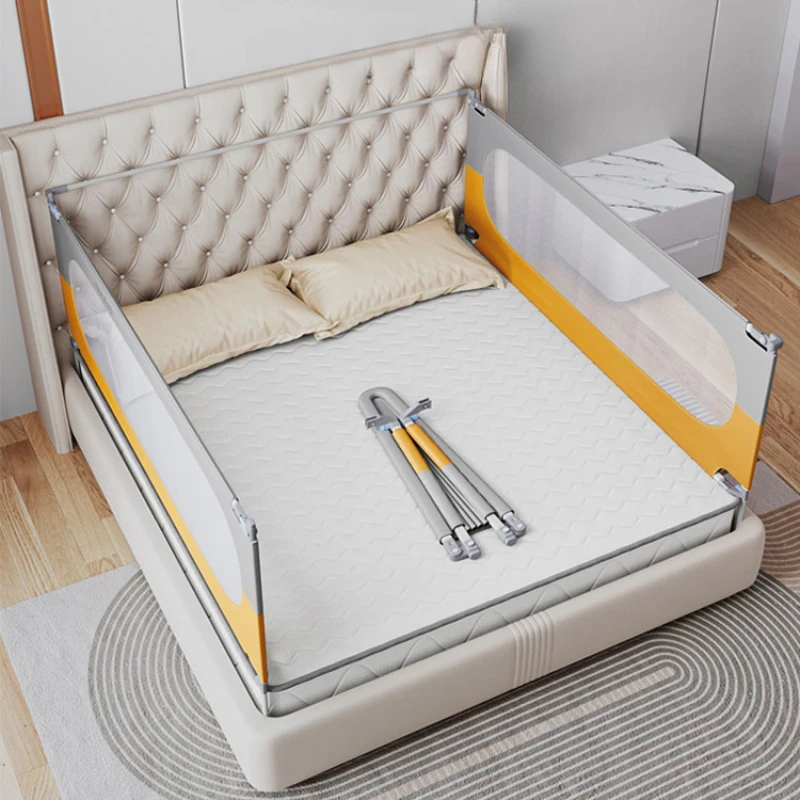 Barandilla de cama para bebé plegable anticaídas - sin instalación - imagen 3