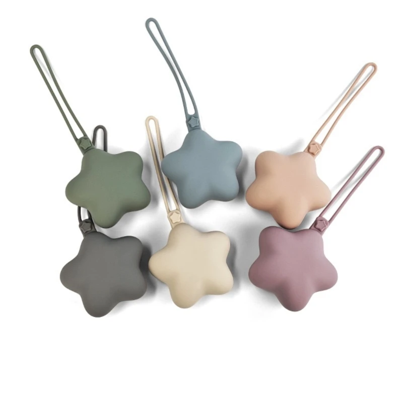 Portachupetes de silicona estuche para bebé con forma de estrella - imagen 2