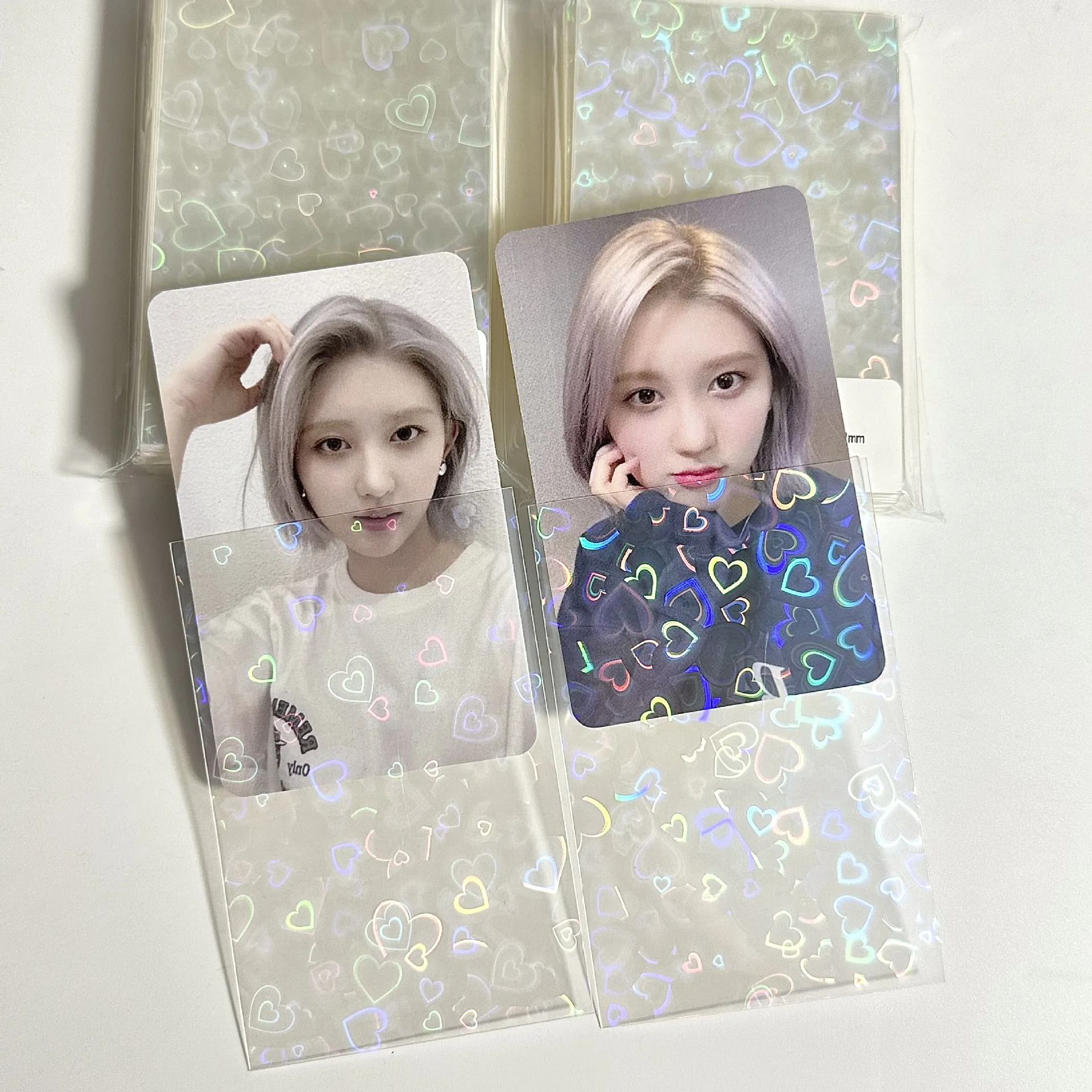 Funda toploader con purpurina y corazón de amor