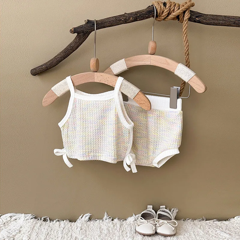 Conjunto de verano para bebé niña MILANCEL – Camiseta halter y bloomer - imagen 5