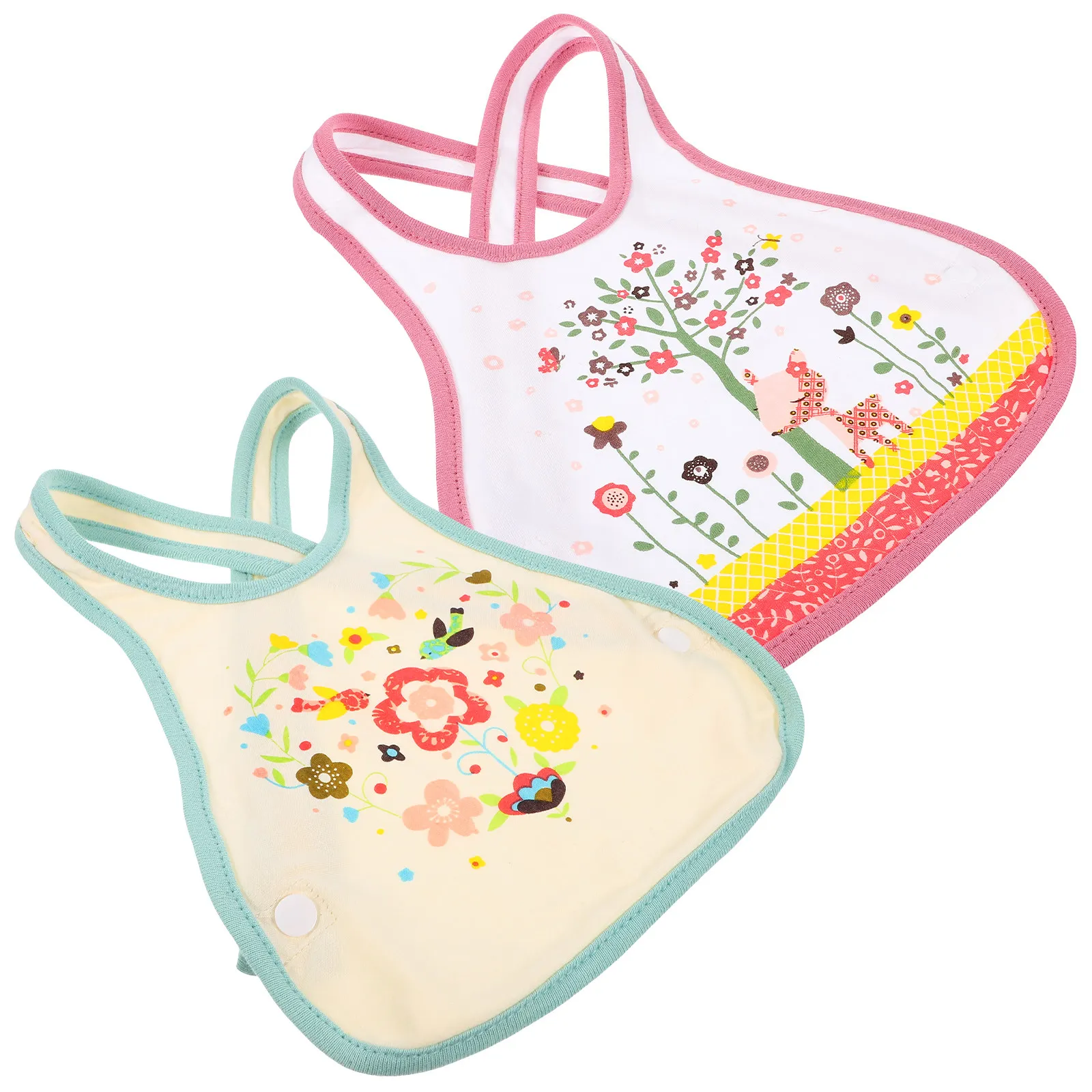 Babero impermeable de algodón para alimentación infantil con correa - imagen 2