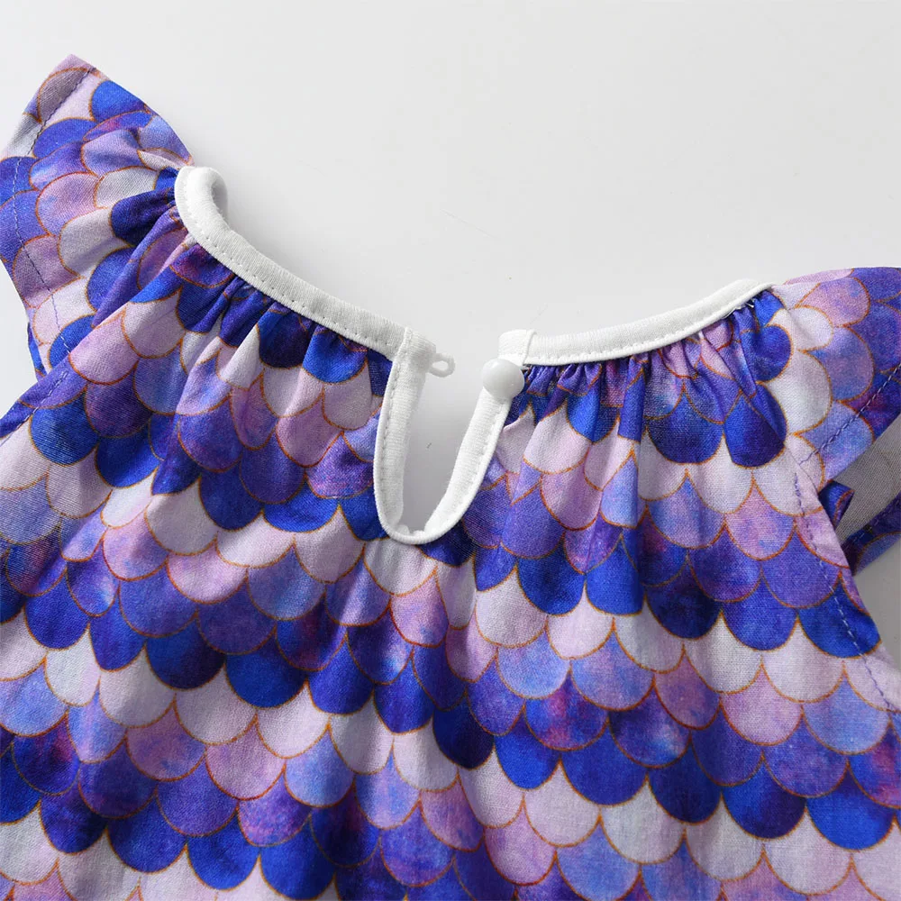 DXTON Vestido de verano sin mangas con volantes A-línea tipo sirena