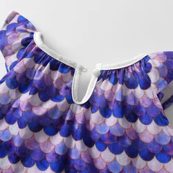 DXTON Vestido de verano sin mangas con volantes A-línea tipo sirena