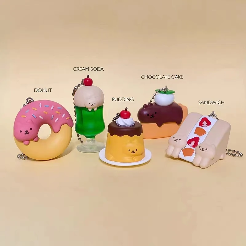 Cápsula de sorpresa con gato kawaii - Figura oculta en rosquilla - imagen 5