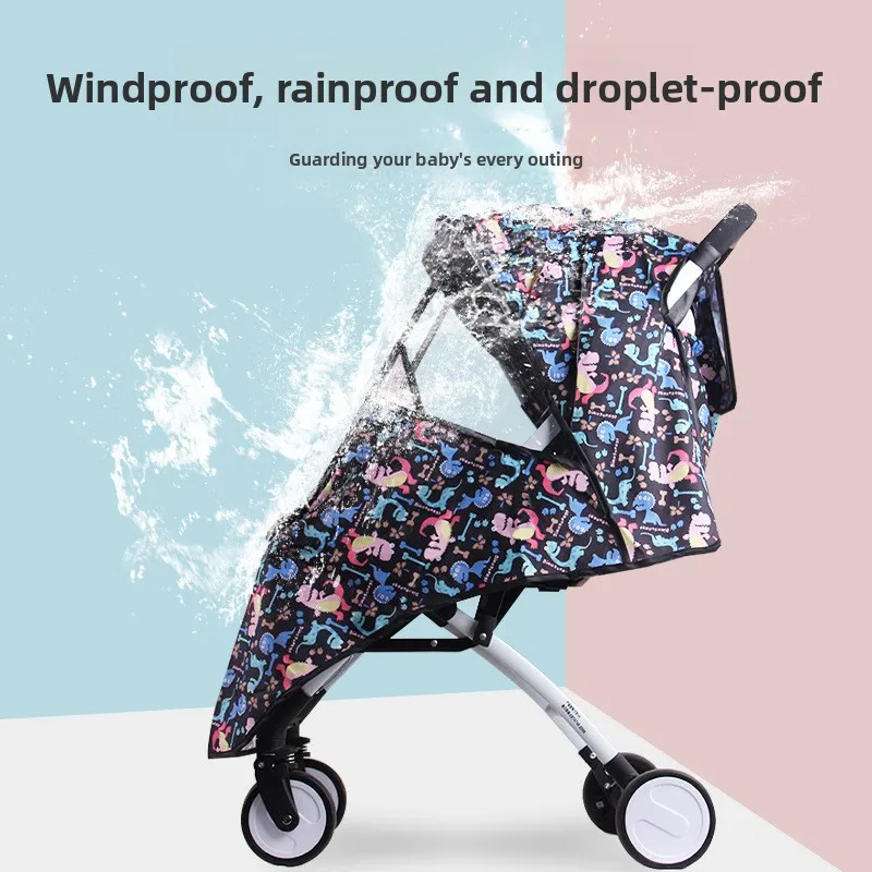 Cubre cochecito universal impermeable contra lluvia y viento - imagen 4