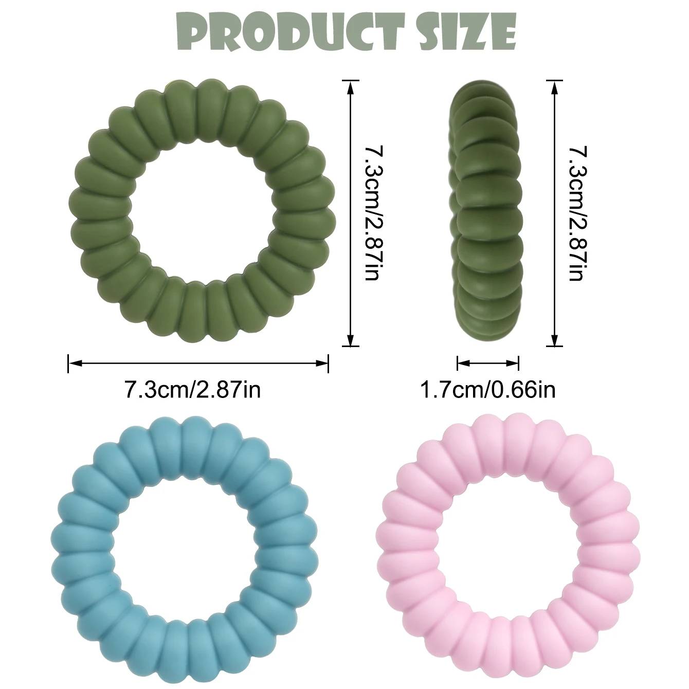 Juguete de dentición de silicona para bebés – Sonajero sin BPA - imagen 5