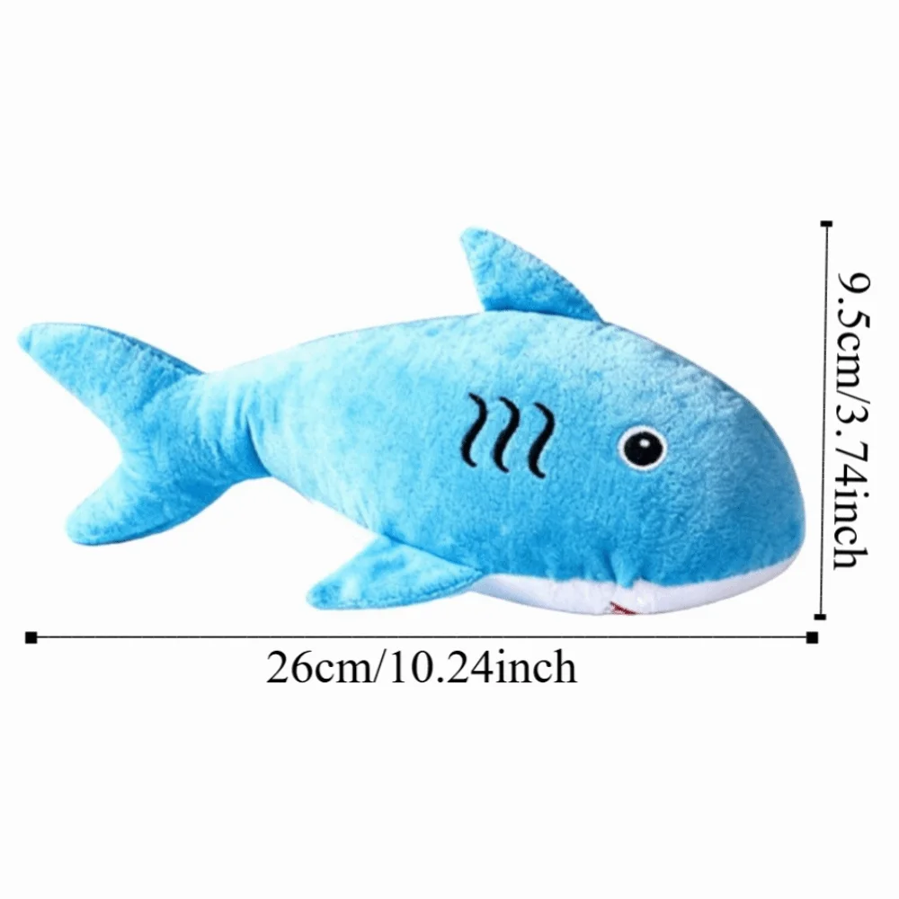 Juguete de peluche con sonido tiburón para perros interactivo - imagen 3