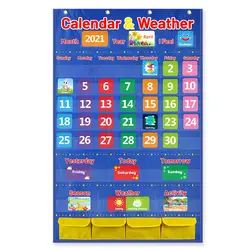 Calendario meteorológico infantil con tarjetas para el aula