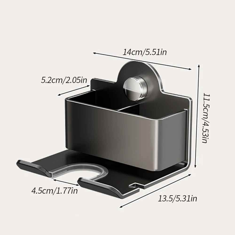 Soporte para secador de pelo autoadhesivo con organizador de cable - imagen 4