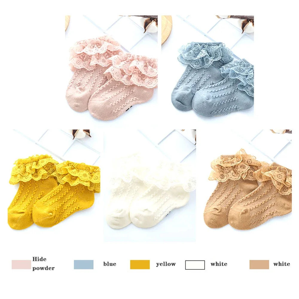 Calcetines para recién nacidos con diseño de encaje