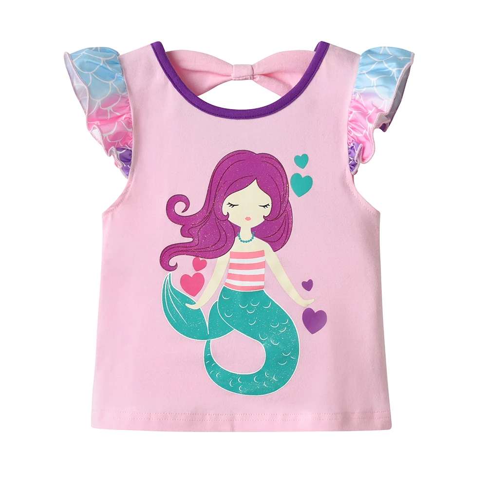 DXTON conjunto sirena de algodón para niña pequeña