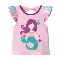 DXTON conjunto sirena de algodón para niña pequeña
