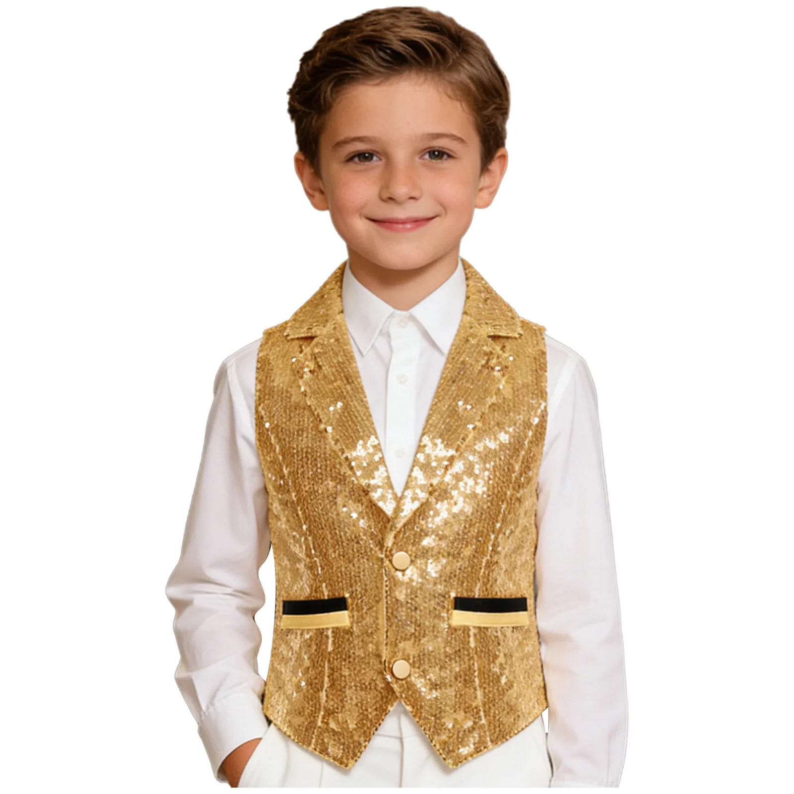 Chaleco formal abotonado para niño
