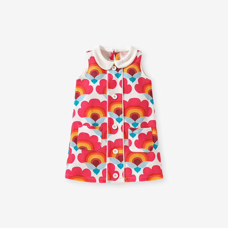 Vestido de bebé sin mangas floral veraniego para picnic y fiesta - imagen 5