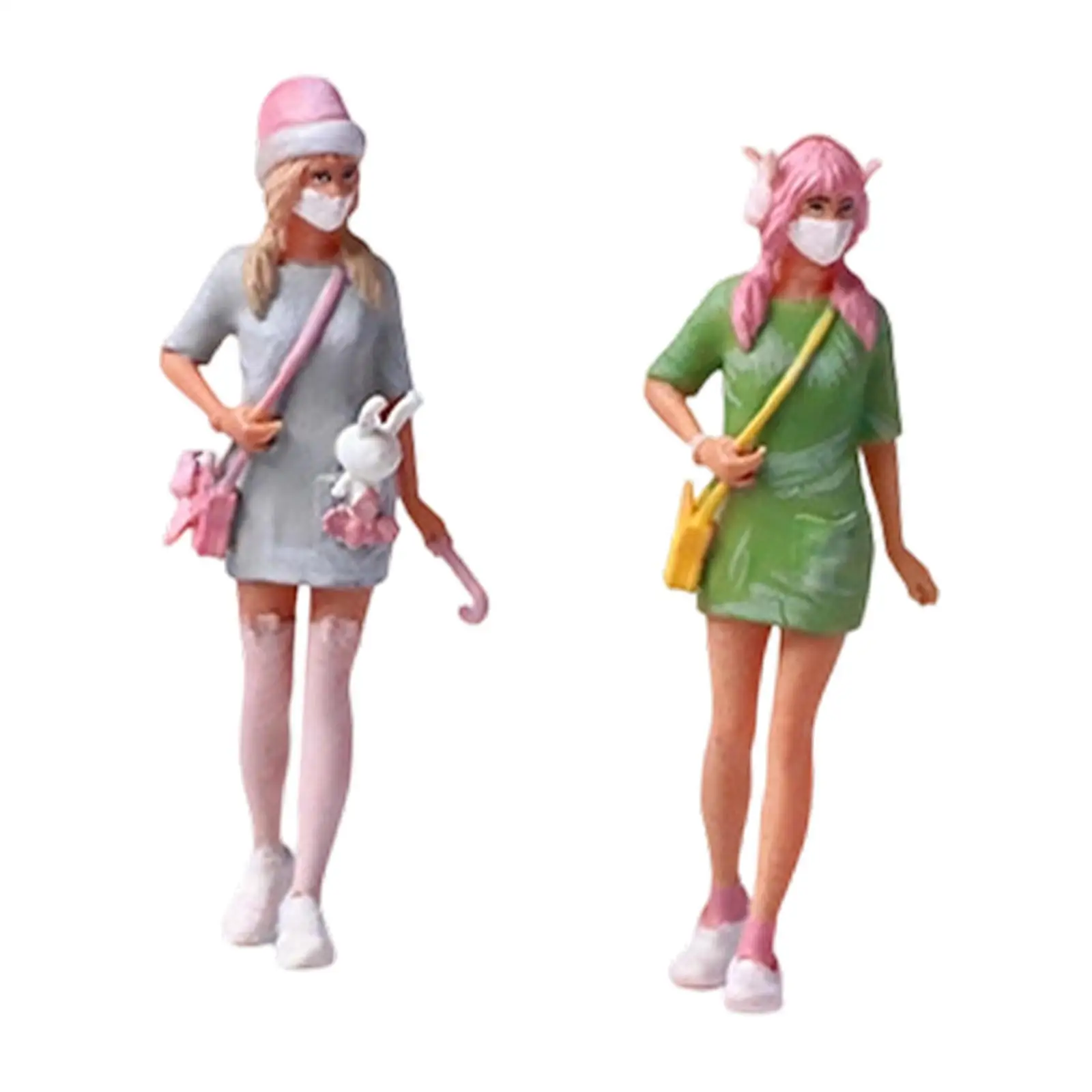 Figura femenina para micro paisajes de diorama en escala - imagen 3