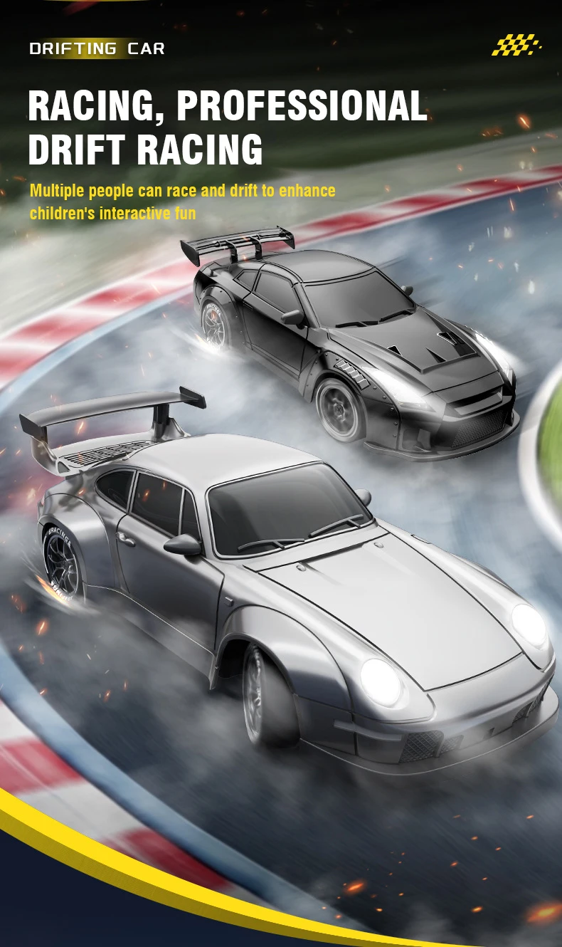 Neumáticos de carreras y detalles del vehículo