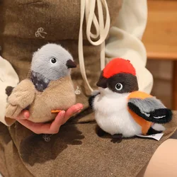 Peluches de aves realistas esponjosos tipo kiwi, loros para niños