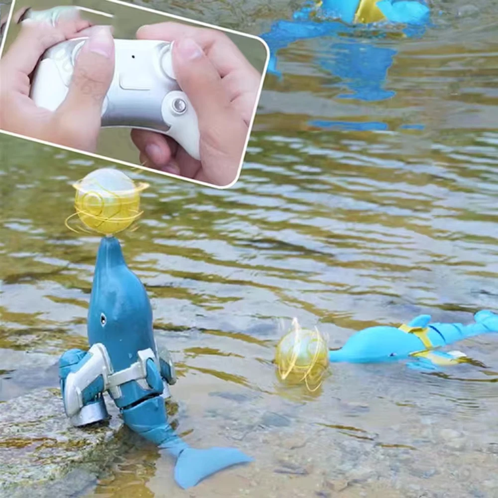 Robot submarino teledirigido con simulación de delfín infantil - imagen 2