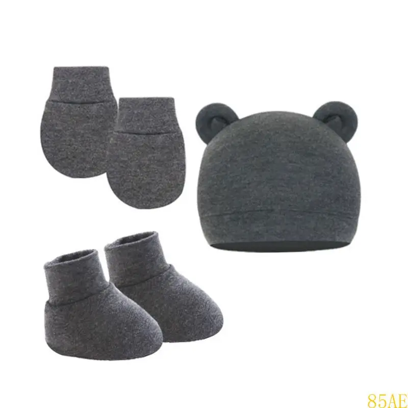 Conjunto bebé recién nacido: gorro, guantes y calcetines de algodón - imagen 5
