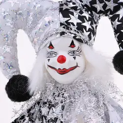 Muñeca de porcelana con payaso – Regalo infantil para Navidad