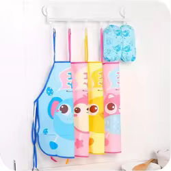 Delantal infantil impermeable con manga para cocina y repostería