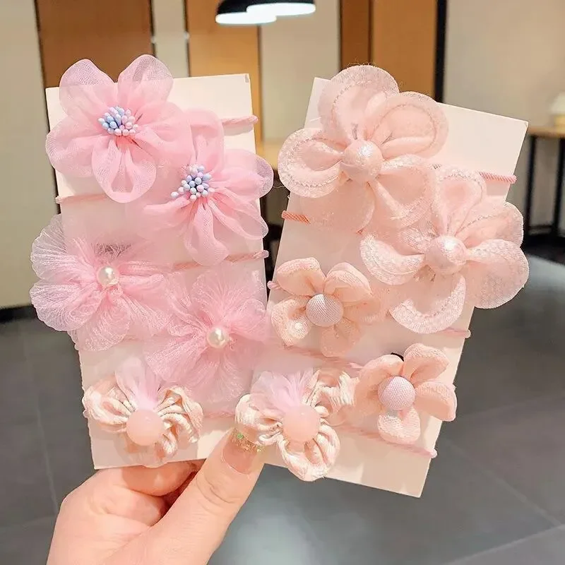 Elásticos de pelo con flores para bebé – Suaves y flexibles - imagen 5