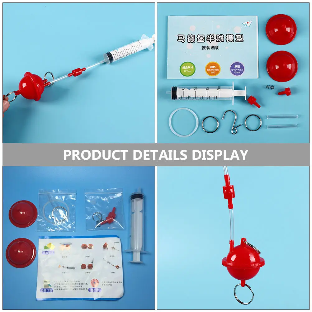 Kit de ciencia para niños: experimento hemisferios de Magdeburgo - imagen 4