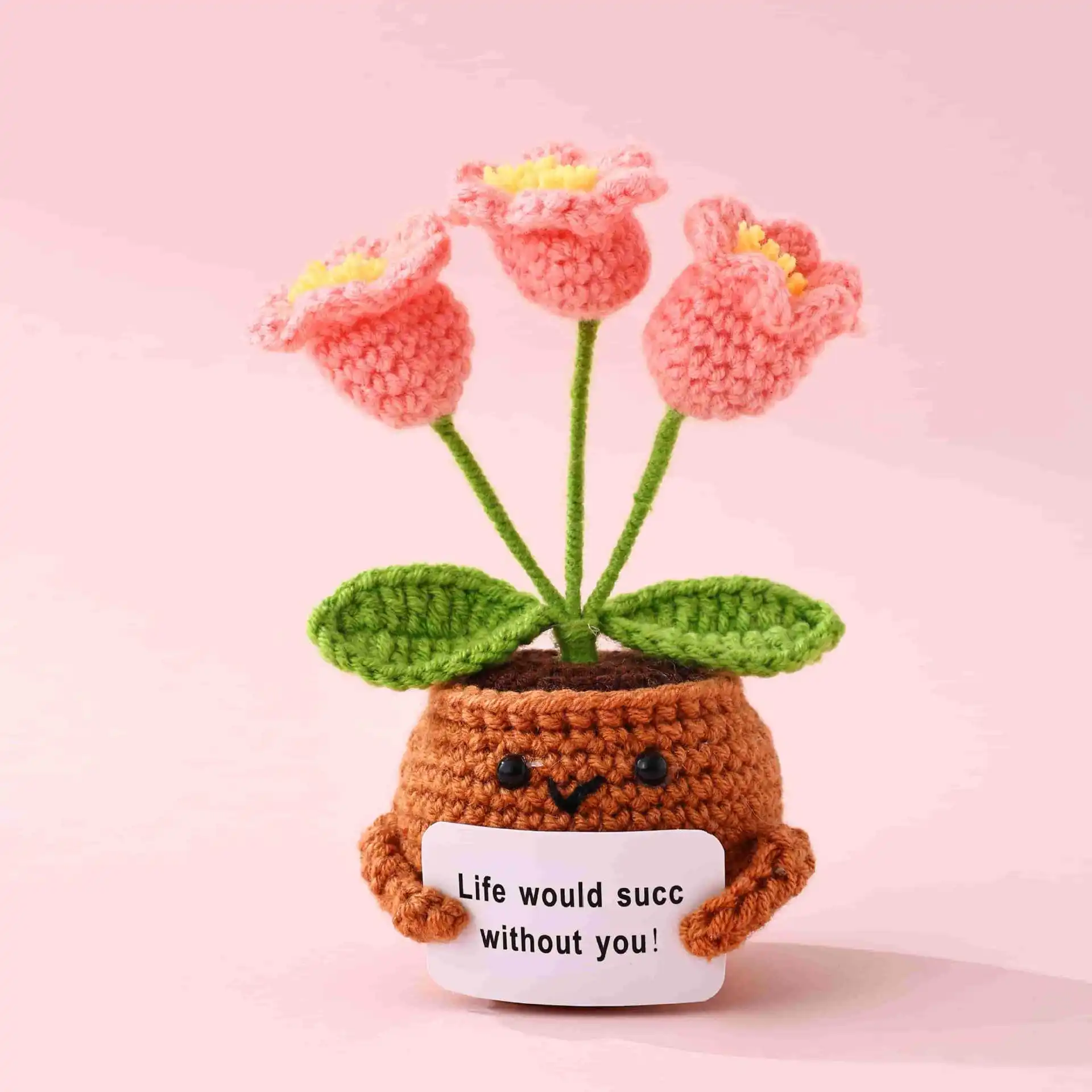 Planta tejida de lana verde para amigurumi - imagen 5