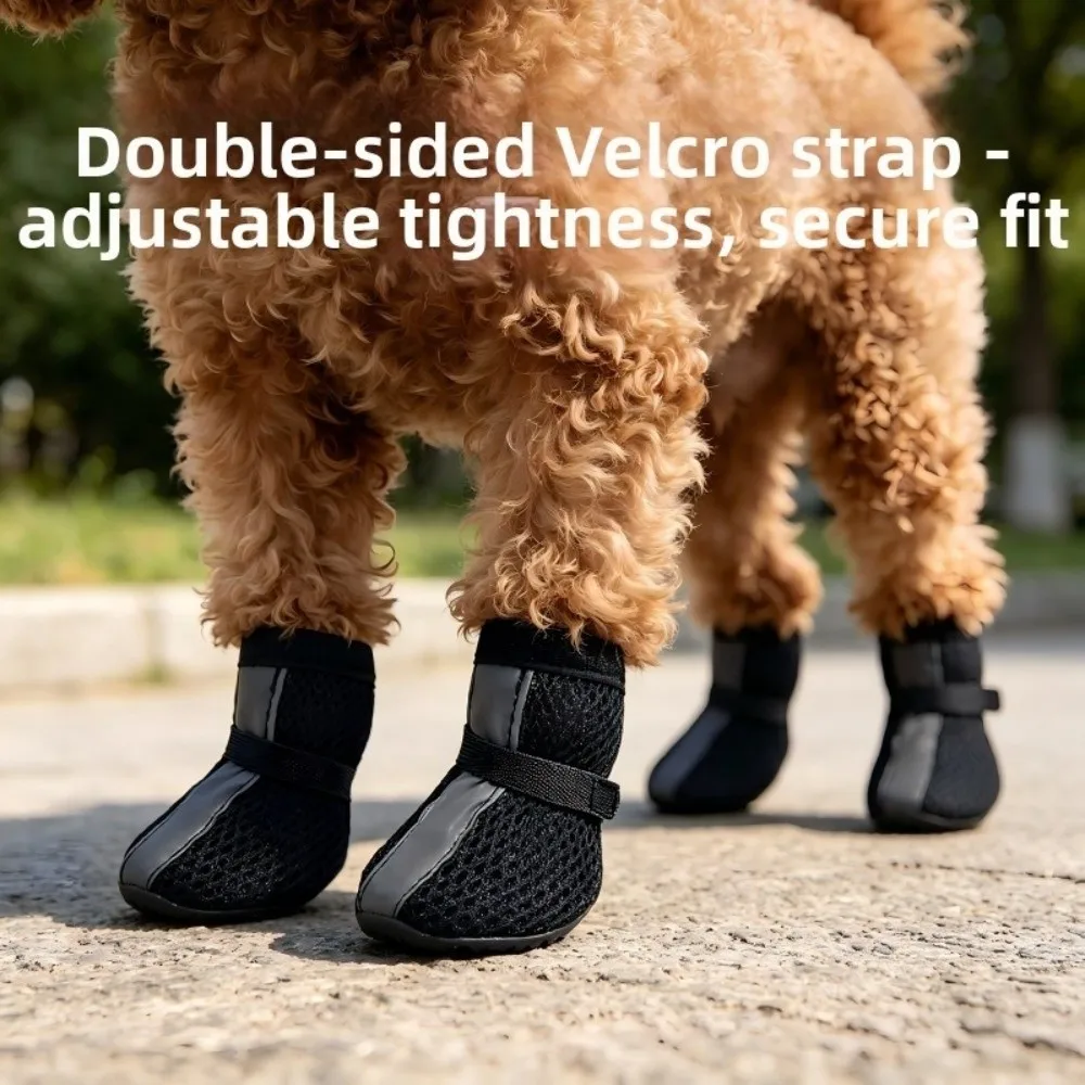 Zapatos de malla antideslizantes para perro con franja reflectante - imagen 5