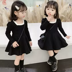 Vestido de princesa manga larga para niña – Primavera y otoño
