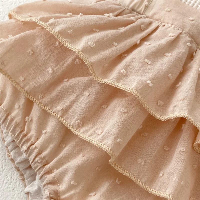 Vestido de encaje con volantes floral vintage para niñas - imagen 2