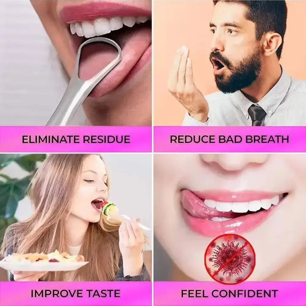 Raspador de lengua de acero inoxidable: reduce el mal aliento - imagen 5