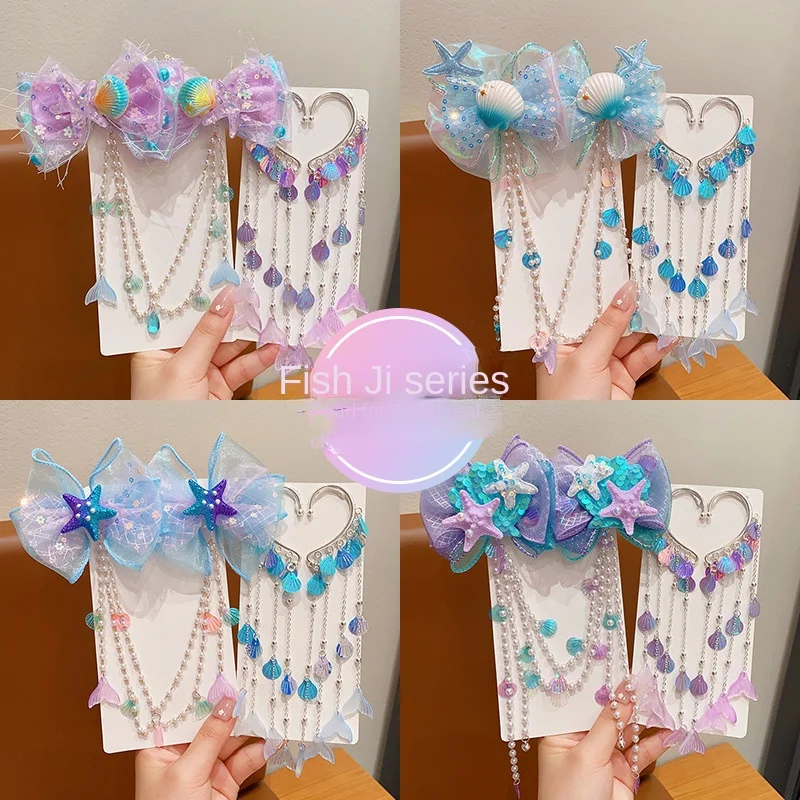 Mahji Tocado de sirena para niñas con flecos - Accesorios de cabello - imagen 3
