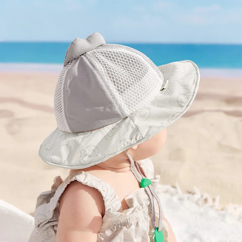Gorro pescador bebé transpirable de malla con protección UV verano - imagen 2