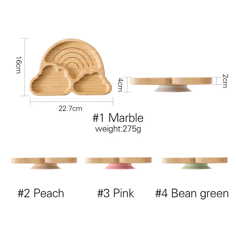 Set de vajilla infantil en madera y bambú