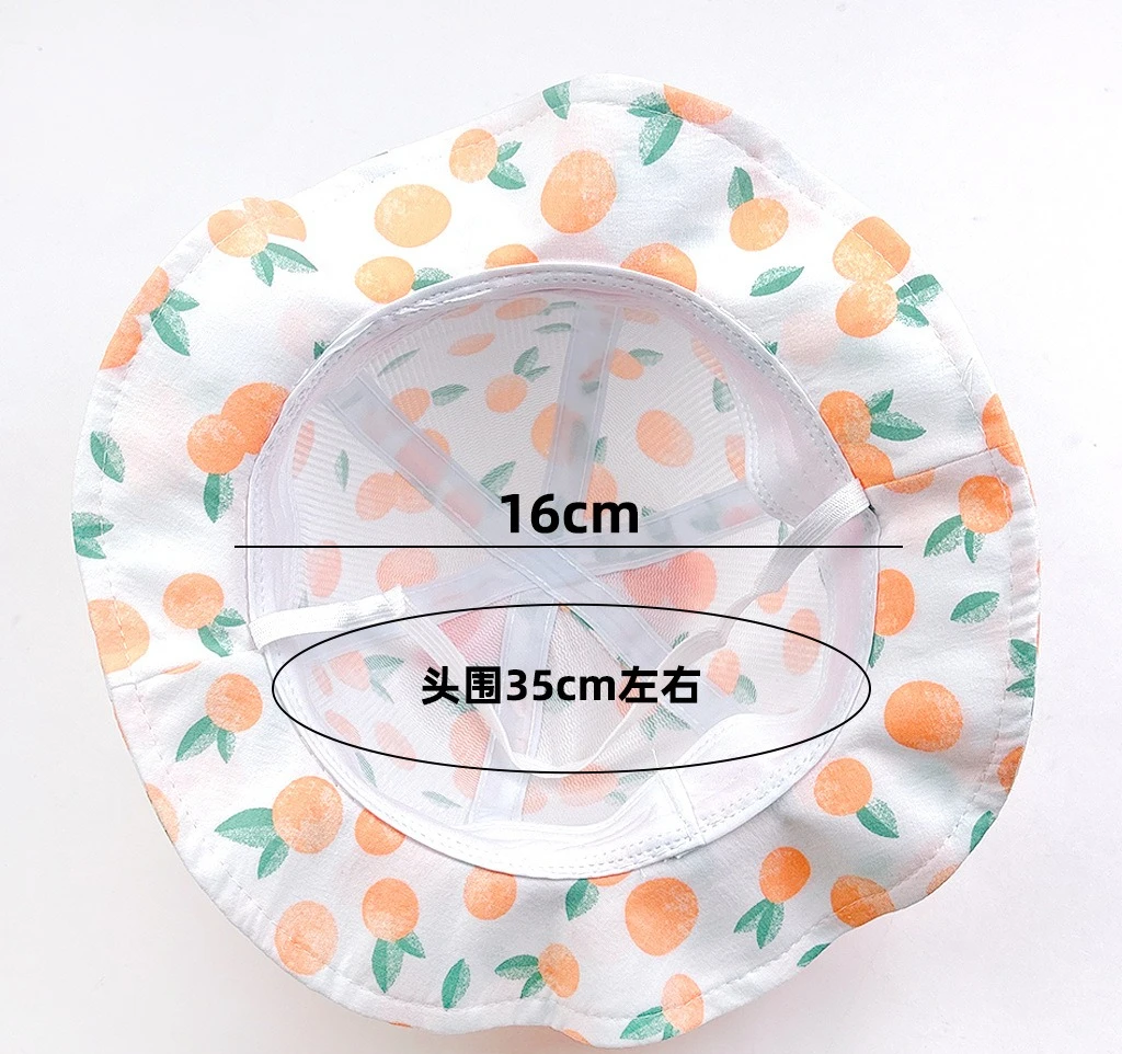 Chapeau de pêcheur imprimé de fruits