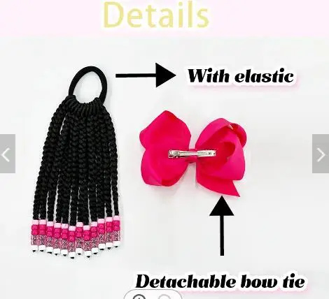 Trenzas decoradas con extensiones de pelo brillante