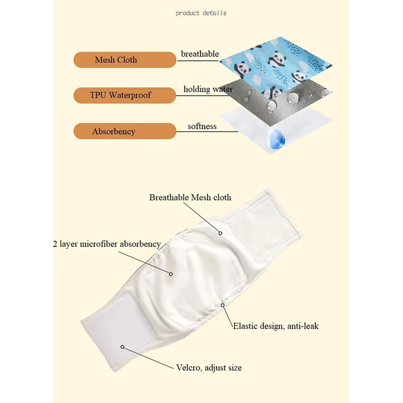 Pañales ecológicos lavables para perros – Reutilizables y resistentes - imagen 3
