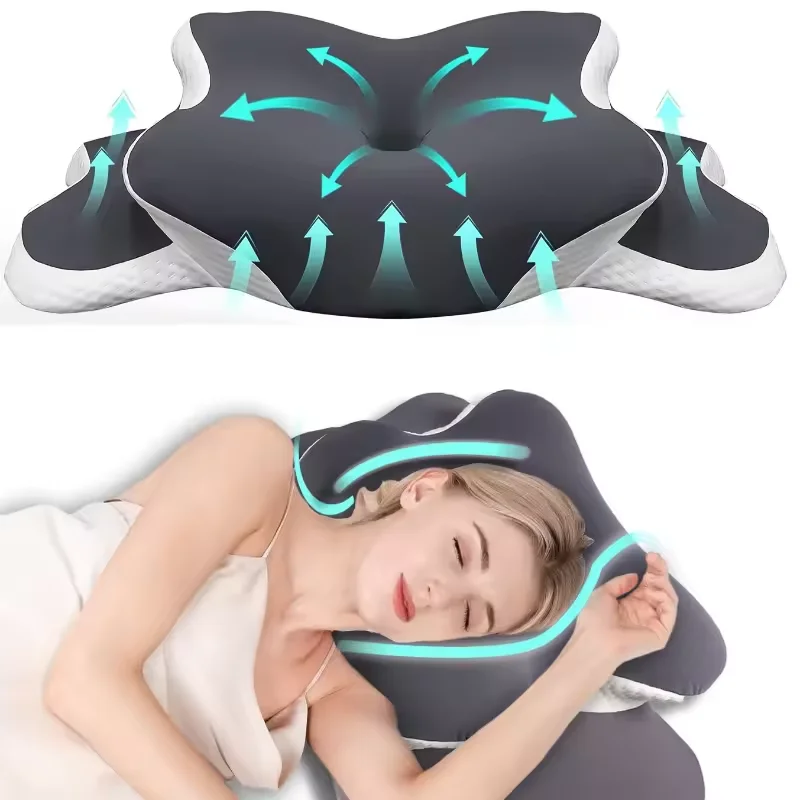 Almohada cervical ergonómica con soporte ajustable