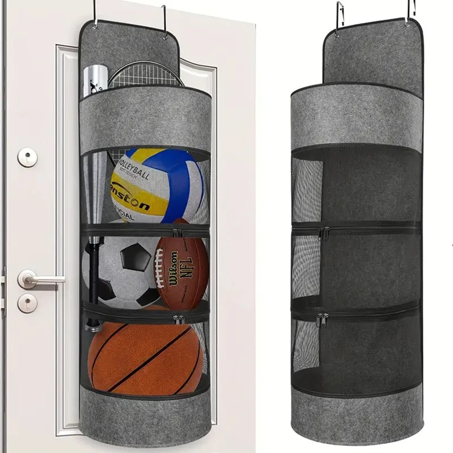 Saco para baloncesto de almacenamiento colgante con malla - imagen 3